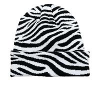 BrightGlow Berretto con stampa animale, per uomo e donna, in maglia di mucca, caldo, con motivo leopardato, zebra, cappello invernale con polsini, #14, Taglia unica