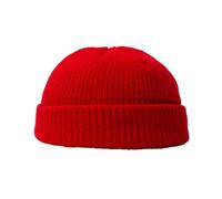 BrightGlow Berretto invernale per uomo e donna, berretto da trawler Beanie Watch Hat Roll-up Edge Skullcap corto da pescatore con polsini a maglia, berretto caldo berretto da sci in acrilico, Colore: