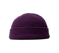 BrightGlow Berretto invernale per uomo e donna, berretto da trawler Beanie Watch Hat Roll-up Edge Skullcap corto da pescatore con polsini a maglia, berretto caldo berretto da sci in acrilico, Lilla,