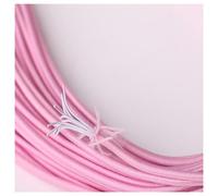 BrightGlow Bracciale elastico per la creazione di gioielli, 2 mm, filo di perle elastico, per lavori fai da te, vestiti, collane, rosa chiaro, 20 m