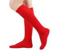 BrightGlow Calze al ginocchio da donna Calze sopra il ginocchio alte e retrò con strisce Calze lunghe sulle cosce Calze alte a strisce Calze da donna Calze sportive Taglia unica, Taglia unica