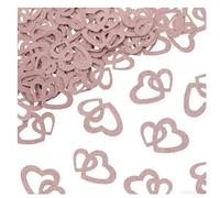 BrightGlow Coriandoli in carta a forma di cuore, per matrimonio, con glitter, decorazione a forma di cuore, decorazione da tavolo, per San Valentino, compleanno, matrimonio, festa, rosa