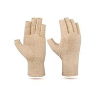 BrightGlow Guanti a compressione per artrite - Unisex, cotone/poliestere, donne adulte con artrite, nero, S, M, L, XL, color carne, S