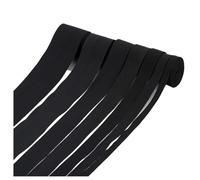 BrightGlow Nastro per cuciture in cotone, 100% cotone, 10 m, tessuto di cotone, nastro di cotone, nastro decorativo per fai da te, cucito, accessori per abbigliamento, colore nero, 15 mm