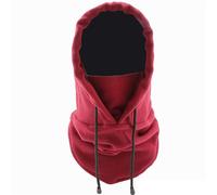 BrightGlow Passamontagna Maschera per il viso freddo, termico, pesante, copertura integrale per il viso e il collo, maschera da sci antivento per uomo e donna, rosso vivo, Taglia unica