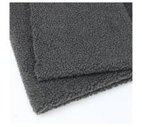 BrightGlow Sherpa - Tessuto in pelliccia sintetica di agnello, caldo, in lana d'agnello artificiale, al metro, per lavori fai da te, cucito, canapa, grigio, 100 x 160 cm