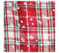 BrightGlow Tessuto al metro a quadri con fiocchi di neve, motivo natalizio, tessuto decorativo con motivo a quadri, tessuto decorativo con motivo Gingham, tessuto da cucito fai da te, 2# 300 x 145 cm