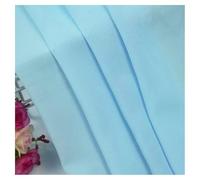 BrightGlow Tessuto in chiffon al metro, per matrimoni, runner da tavola in chiffon, per cucito, rustico, trasparente, per abbigliamento, per matrimoni, feste, celeste, 100 x 150 cm
