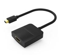 Brightium Adattatore - Mini Displayport Maschio a HDMI Femmina, 0,15 m, Colore Nero, Permette di collegare Dispositivi con Uscita Mini Displayport a HDMI.