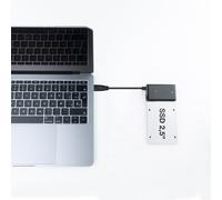 Brightium Adattatore USB 3.0 a SATA per dischi rigidi da 2,5" e 3,5", connessione USB-A, alimentatore incluso, ideale per trasferimento dati e storage.