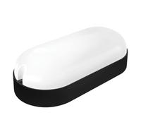 Brightium Applique LED ovale nero EXT.IP65 7W.NEUTRAL. Ideale per illuminare spazi esterni con stile ed efficienza energetica. Resistente all'acqua e materiali di alta qualità.