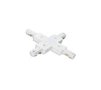 Brightium Binario a tre vie di tipo X di colore bianco, ideale per progetti di illuminazione. Il suo design versatile consente molteplici configurazioni e aggiunge un tocco moderno a qualsiasi spazio.