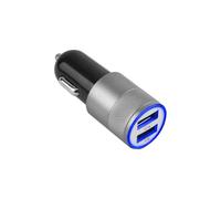 Brightium Caricabatteria da auto USB, doppia porta QC3.0 36 W/6 A, corpo metallico, mini caricatore rapido, ideale per la ricarica di dispositivi mobili.
