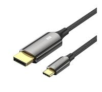 Brightium Cavo da USB-C a DisplayPort 8K da 0,5 m, intrecciato nero, ideale per trasmettere video ad alta risoluzione con lunga durata.