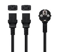 Brightium Cavo di alimentazione CEE7/M - 2xC13/H, 1,8 m, ideale per l'alimentazione a dispositivi elettronici e apparecchiature informatiche.