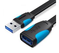 Brightium Cavo di prolunga USB 3.0 maschio a femmina, 2 m, nero e blu, alta velocità di trasferimento, materiali durevoli, ideale per estensioni.