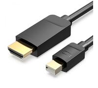 Brightium Cavo - mini dp maschio a hdmi 1.4 maschio, 2 m, colore nero, ideale per collegare dispositivi con uscita mini dp a schermi hdmi.