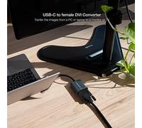 Brightium Convertitore da USB-C a DVI-D, 15 cm, colore: Grigio