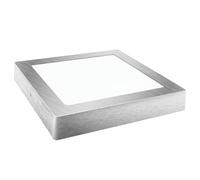 Brightium Downlight LED quadrato in colore argento, 24 W, ideale per l'illuminazione efficiente e moderna. Il suo design sottile si adatta a qualsiasi spazio, fornendo una luce brillante e piacevole.