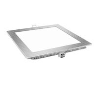 Brightium Downlight LED quadrato in colore argento da 18 W. Ideale per illuminare qualsiasi ambiente con luce neutra, combina modernità ed efficienza energetica in casa o in ufficio.