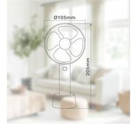 Brightium MINI VENTILATORE A MANO USB RICARICABILE BIANCO BALU