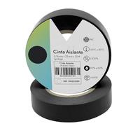 Brightium Nastro isolante largo in PVC nero 25 mm x 20 m, flessibile e resistente per isolamento elettrico e proteggere i conduttori.