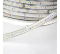 Brightium Nastro LED flessibile 1m 9W 4000K 220V IP65 14mm 900lm 120LED, ideale per illuminazione decorativa e uso esterno.