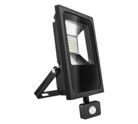 Brightium Proiettore LED sensore nero 10 W freddo, ideale per esterni. La sua tecnologia LED fornisce un'illuminazione efficiente e duratura. Con sensore di movimento per maggiore sicurezza e comfort.