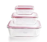 Brightium Set di 3 tappetini Quadrati in Vetro, Resistenti e ermetici, Ideali per conservare Alimenti e organizzare in Cucina.