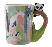 Brightium Tazza in ceramica con orso Panda, piccola, con manico ergonomico, ideale per caffè o tè, decorativa e funzionale per la casa.
