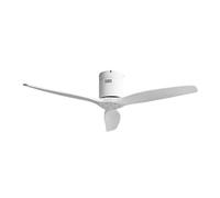 Brightium Ventilatore DC bianco a 3 pale, 6 velocità, senza luce, telecomando e timer; ideale per climatizzare gli spazi.