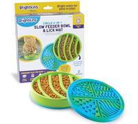Brightkins Circle Slow Feeder e Lick Mat, Tavola puzzle all'aperto, Giocattoli interattivi per cani, Compleanno del cane, Ciotole di arricchimento, Dentizione e masticazione del cucciolo, Alimentatore