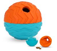 Brightkins Dispenser di Snack per Cani - Palla Puzzle in Gomma Durevole - Forma di Pallone da Basket - Gioco Interattivo per Stimolazione Mentale - Facile da Pulire - Taglia Media/Grande