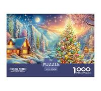Brightly Decorated Tree by Cozy Snow-covered Cabin Puzzle Da 1000 Pezzi Christmas Style Perfetto Regalo Per Ragazzi, Ragazze, Uomini E Donne 52x38cm/1000pcs