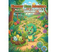 BrightMinds Dinosaur Mazes for Kids Ages 4-6: 80 Fun and Educational Dinosaur Maze Adventures for Preschool and Kindergarten Kids