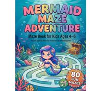 BrightMinds Mermaid Maze Book for Kids Ages 4-6: 80 Fun and Easy Mazes for Early Learning and Brain Development: Preschool Activity Workbook with ... Games, and Fine Motor Skill Practice