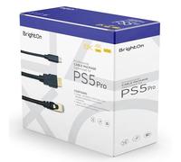 BrightOn® Pacchetto di cavi ottimizzato compatibile con PS5 PRO | 8K HDMI 2.1 HDR 8K@60Hz/4K@120Hz | Cavo Ethernet CAT 7 Super High Speed | Cavo di ricarica rapida (3.1 USB C a USB C)