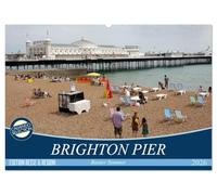 Brighton Pier Bunter Sommer (Wandkalender 2026 DIN A2 quer), CALVENDO Monatskalender: Strandleben an der Seebrücke von Brighton