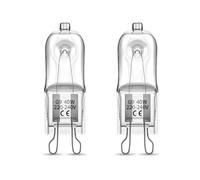 BrightWish Lampadina Alogena G9 40W Resistente fino a 300°C per Forno - Regolabile 2700K Bianco Caldo, Angolo Luce 360° - Compatibile con Forni, Piani Cottura e Lampade per Cera (Confezione da 2)