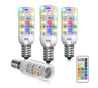 BrightWish Lampadina LED Cambia Colore, Lampadina G9 LED 2W Dimmabile con Telecomando IR (4 Pz (multicolore), E14)