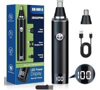 Brigin TagliaPeli Naso e Orecchio professionale Indolore,Rimozione dei capelli resistente acqua USB ricaricabile,Foglio a doppio bordo impermeabile facile da pulire