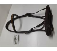 Briglia all'inglese in cuoio con frontalino decorato