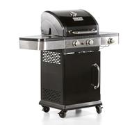 Brigros - Barbecue a gas DALLAS con rotelle potente e pratico, comodo da spostare, sistema di pulizia facile (3 fuochi)