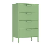 Brigros - Cassettiera Metallo 4 Cassetti Alta E Stretta Design Industriale 60x38x101 Cm, Como Camera Da Letto Moderno E Colorato Per Camera, Ingresso E Soggiorno Linea Pop (Salvia)
