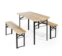 BRIGROS La voglia di fare Tavolo Giardino Legno Esterno BIRRERIA con 2 PANCHE, panchina Set 120x60