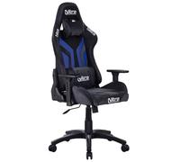 Brigros Nitro - Sedia Gaming In Tessuto Scamosciato E Similpelle Reclinabile 155° Con Cuscino Lombare E Cervicale, Sedia Da Gaming Ergonomica Con Braccioli 3D Regolabili Modello Flyco (Blu/Nera)