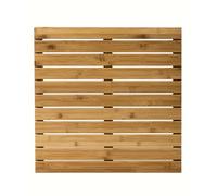 Brigros - Pedana Doccia In Bamboo Antiscivolo Per Bagno, Tappetino Doccia In Legno Naturale, Tappeto Bambu In Vari Formati, Pedana Doccia Antiscivolo In Legno, Tappetino Bagno (50x50 cm)