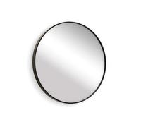 Brigros - Specchio Da Parete Tondo Con Telaio In Lega Di Alluminio Da 2,8 Cm, Design Moderno Per Bagno, Camera Da Letto, Ingresso, Disponibile In Vari Diametri E Colori (Nero, Ø 60 cm)