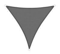 Brigros - Vela Parasole Triangolare HDPE 180g/m² Resistente Raggi UV con Anelli D Acciaio Inox, Tenda Vela Ombreggiante 3x3x3m, 4x4x4m, 5x5x5m, Telo Parasole Per Esterni (Grigio, 4x4x4)