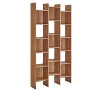 Brigros WeHome - Libreria Scaffale 15 Ripiani, Libreria Da Parete, Mobile Soggiorno, Scaffale Legno, Struttura Con Pannelli Truciolari, Arredamento Casa, Libreria Verticale, 96x25x192 cm (Rovere)